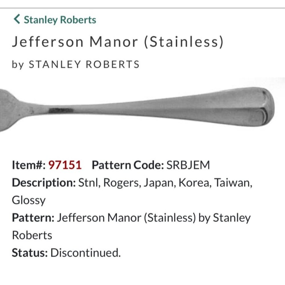 Stanley Roberts Jefferson Manor Stainless Steel Soup Gumbo Spoons Set Of 4